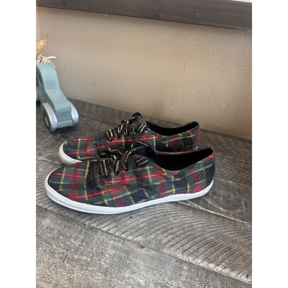 Keds Plaid Sneakers - Red, Green, Yellow size 8